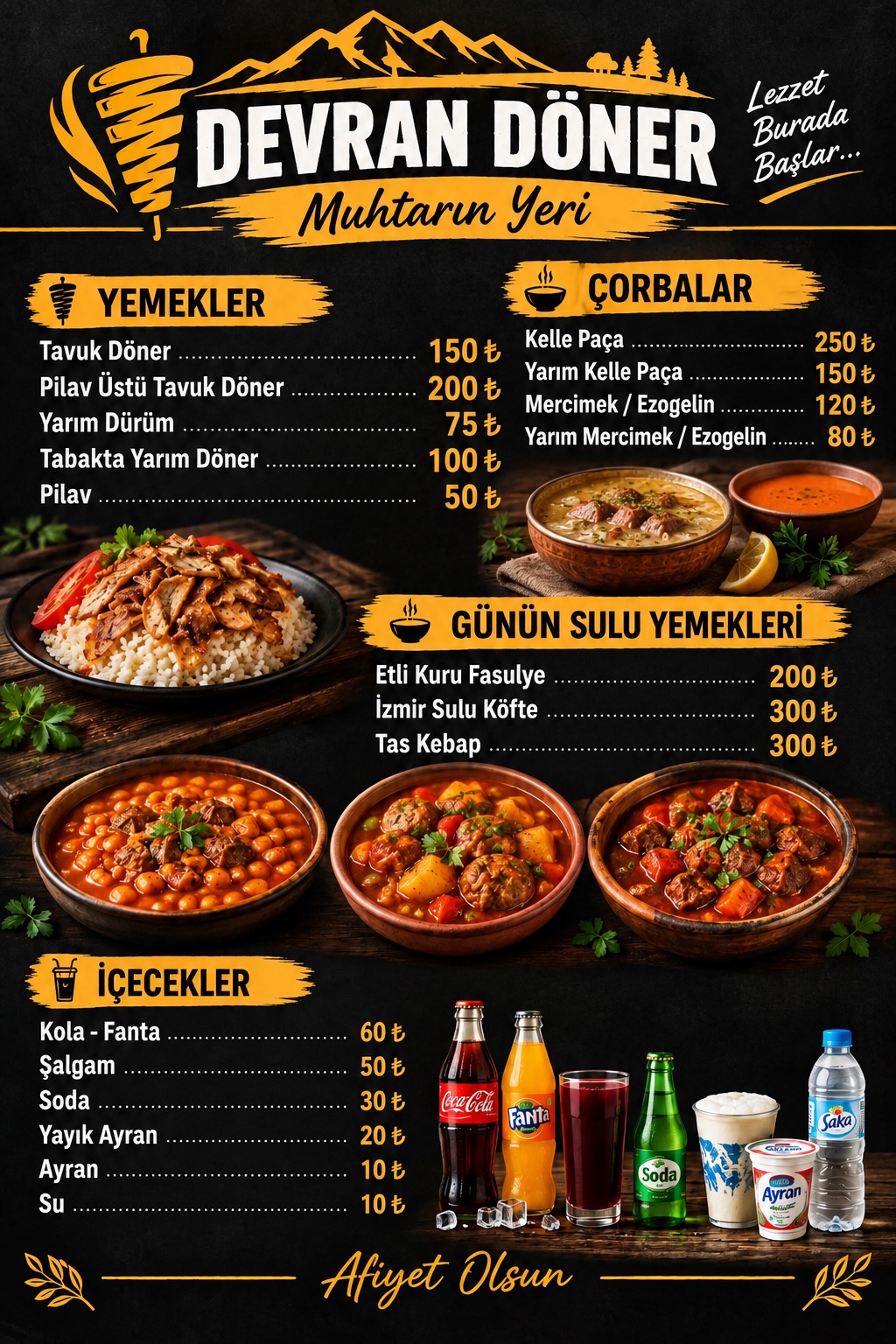 Devran Döner — İşletmeler, Mercantepe, Divriği