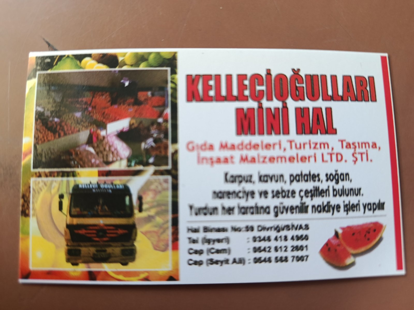 KELLECİ OĞULLARI — İşletmeler, Merkez, Divriği