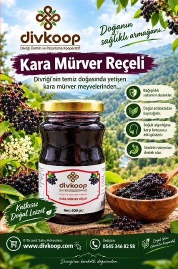 Kara Mürver Reçeli - 400 g — Yöresel Ürünler, Merkez, Divriği