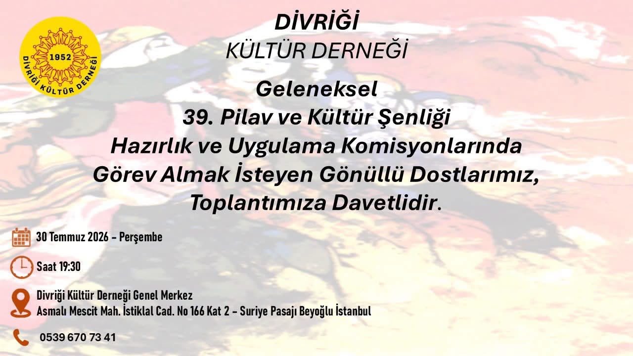 DİVRİĞİ KÜLTÜR DERNEĞİ