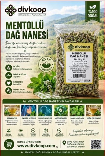 Mentollü Dağ Nanesi — Yöresel Ürünler, Merkez, Divriği
