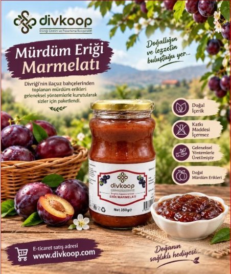 ERİK MARMELATI - 200 G — Yöresel Ürünler, Merkez, Divriği
