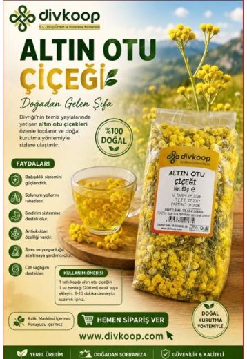 Altın Otu Çiçeği - 50 gr — Yöresel Ürünler, Merkez, Divriği