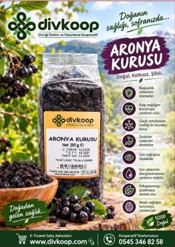 ARONYA KURUSU 200 G — Yöresel Ürünler, Merkez, Divriği
