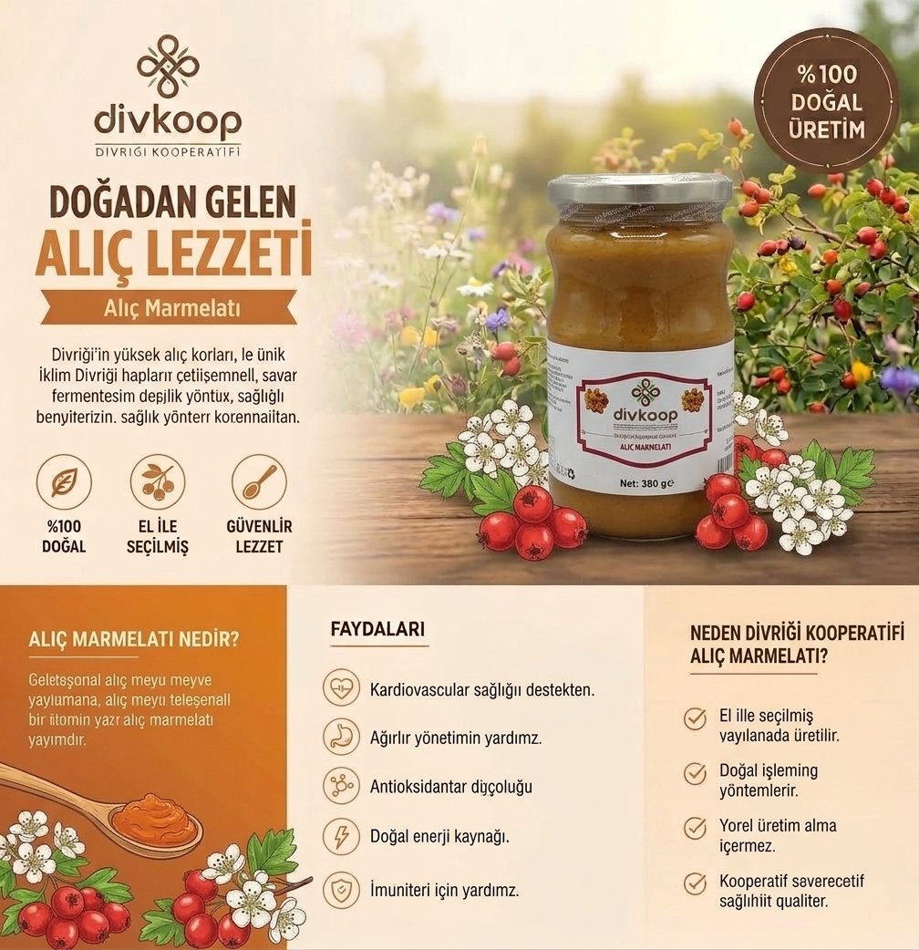 Alıç Marmelatı - 380 gr — Yöresel Ürünler, Merkez, Divriği