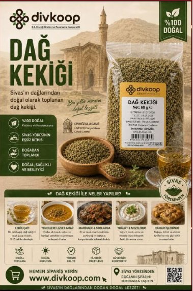 Dağ Kekiği 50 gr — Yöresel Ürünler, Merkez, Divriği