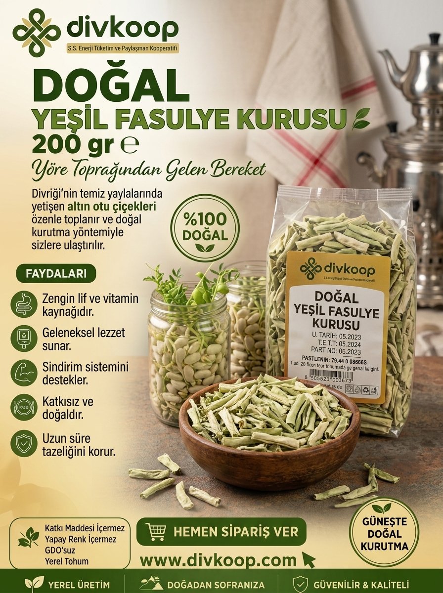 Yeşil Fasulye Kurusu 200 gr